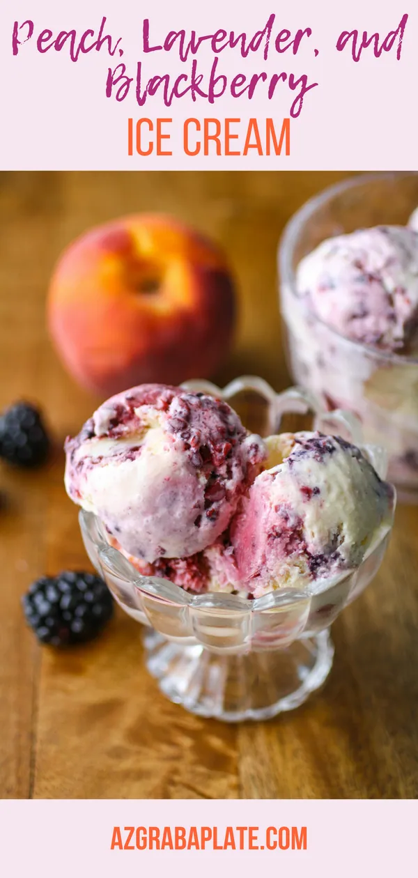 Peach, Lavender, and Blackberry Ice Cream is a lovely dessert this season. Peach, Lavender, and Blackberry Ice Cream makes a wonderful treat you'll enjoy.