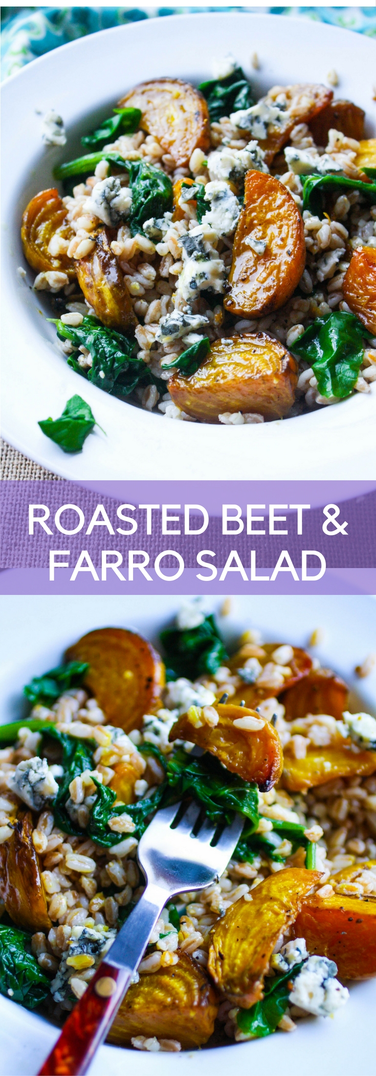 Roasted Beet & Farro Salad is a treat during the winter months. This salad will shine with roasted beets and hearty farro.
