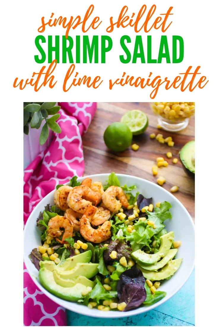 Simple Skillet Shrimp Salad with Lime Vinaigrette is a light and yet filling meal. Shrimp Veracruz recipe. Shrimp Veracruz is a fabulous salad for any night. Try Simple Skillet Shrimp Salad with Lime Vinaigrette a try tonight!