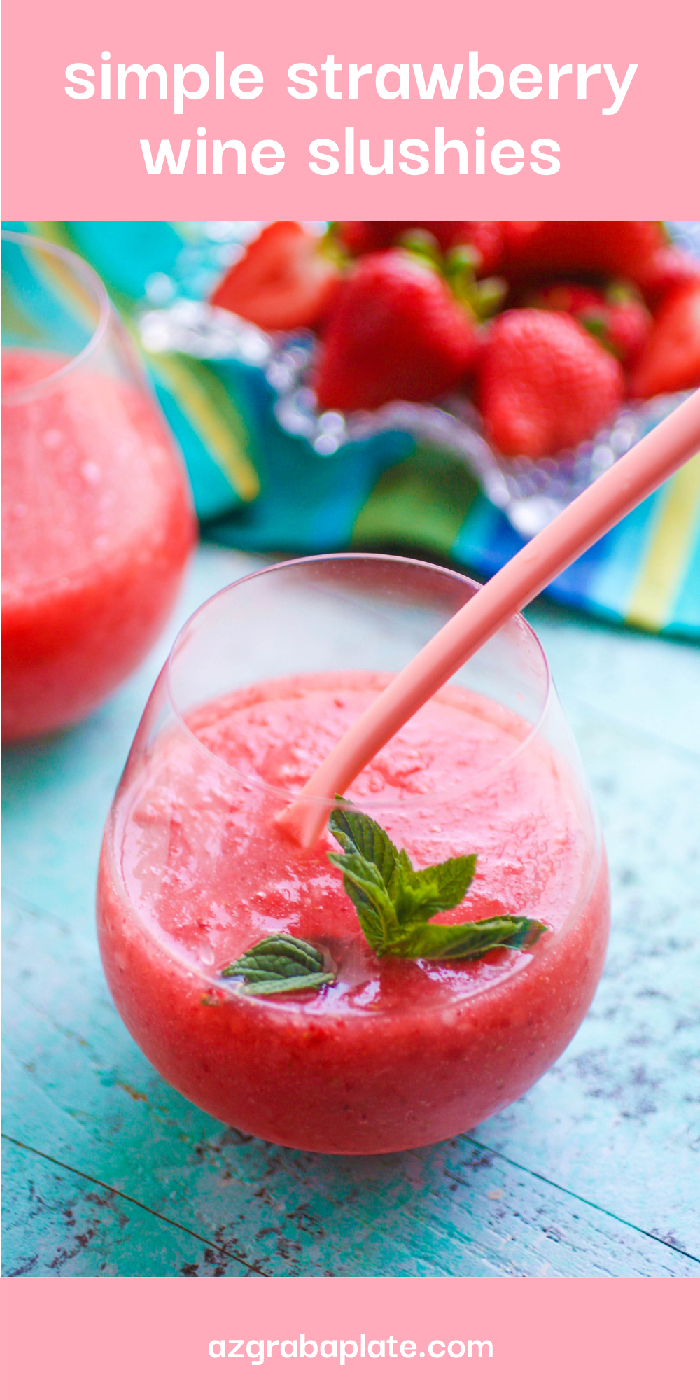 Simple Strawberry Wine Slushies will help beat the summer heat!
