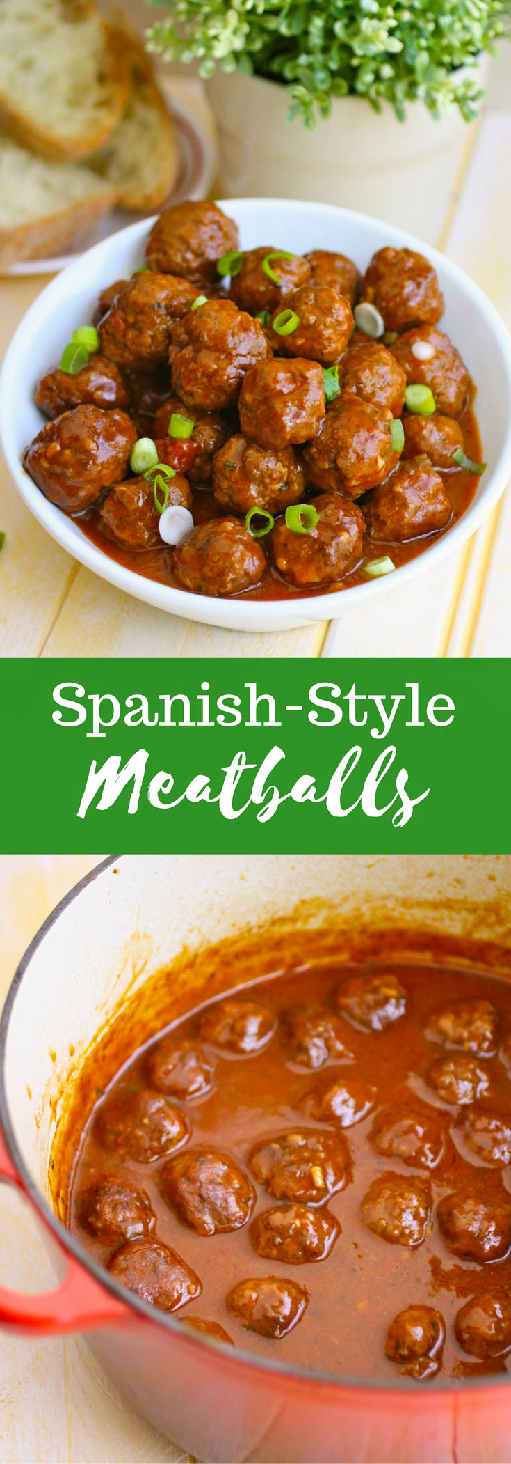 Spanish-Style Meatballs are a delicious appetizer perfect for any party. They're easy to make, and will be the hit at your next gathering!