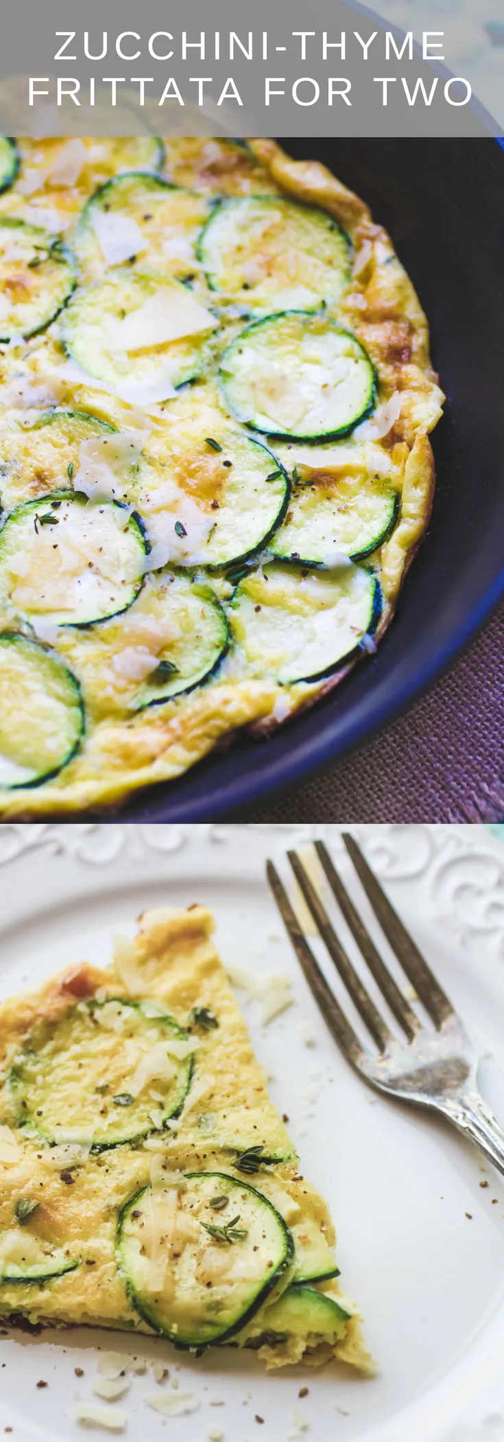 Zucchini-thyme frittata for two makes a fabulous and easy-to-make breakfast. Zucchini-thyme frittata for two is great for an easy breakfast or dinner dish!