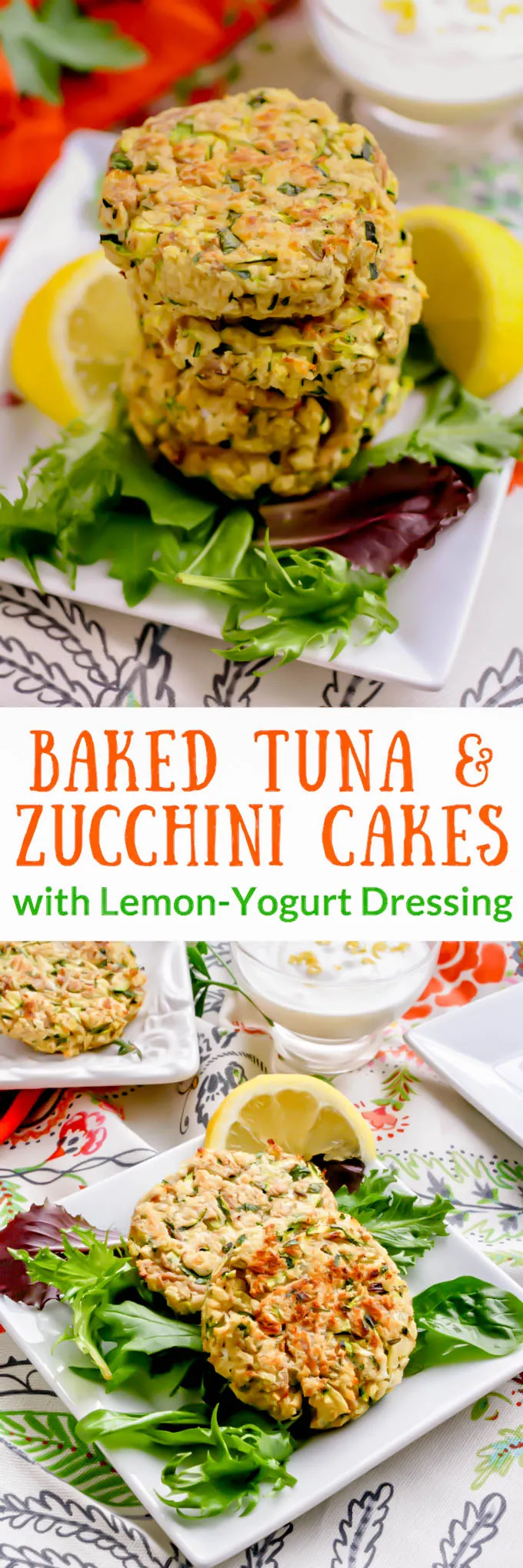 Baked Tuna and Zucchini Cakes with Lemon-Yogurt Dressing are perfect for a snack or as part of a lighter meal. You'll love how fresh Baked Tuna and Zucchini Cakes with Lemon-Yogurt Dressing make an ideal springtime snack. Enjoy Baked Tuna and Zucchini Cakes with Lemon-Yogurt Dressing are, and they're easy to make, too!