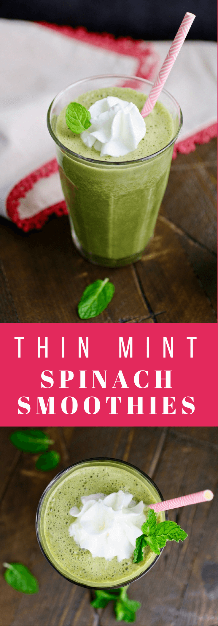 Enjoy these Thin Mint Spinach Smoothies for a fabulous treat!
