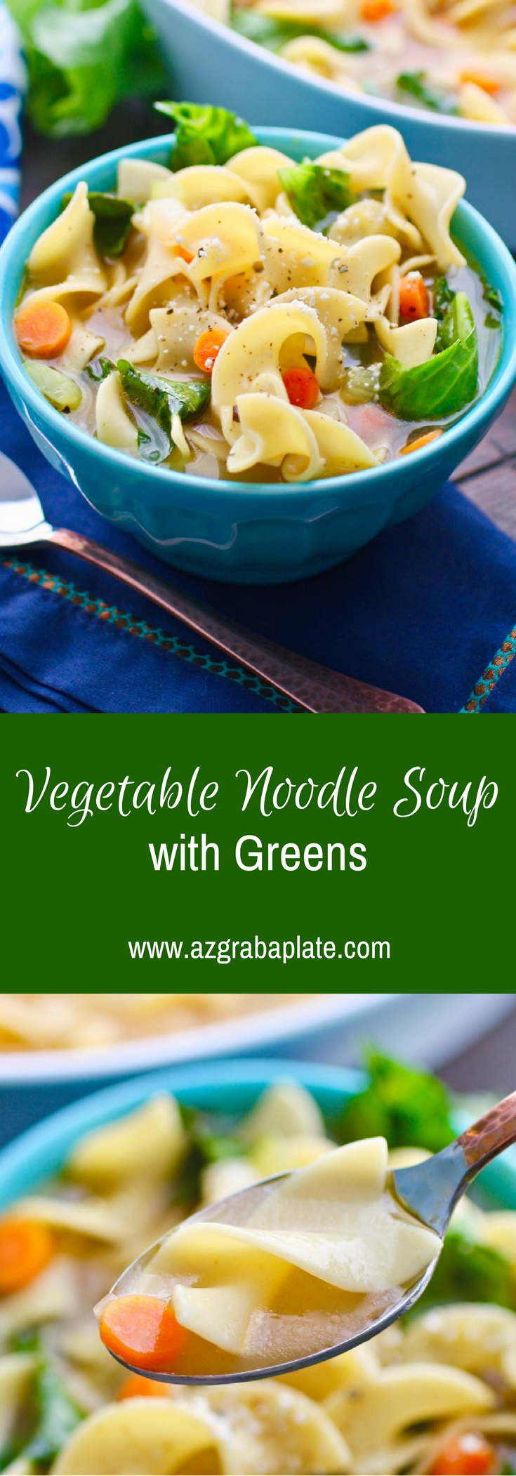 Under the weather? If you are, a bowl of Vegetable Noodle Soup with Greens can help. And if you're well, you'll still enjoy this easy-to-make, tasty soup!