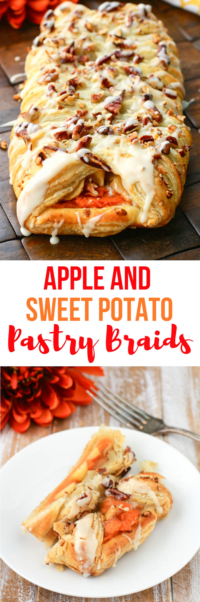 Apple and Sweet Potato Pastry Braids are a pretty and seasonal dessert you'll love. These pastries are fabulous anytime this fall.