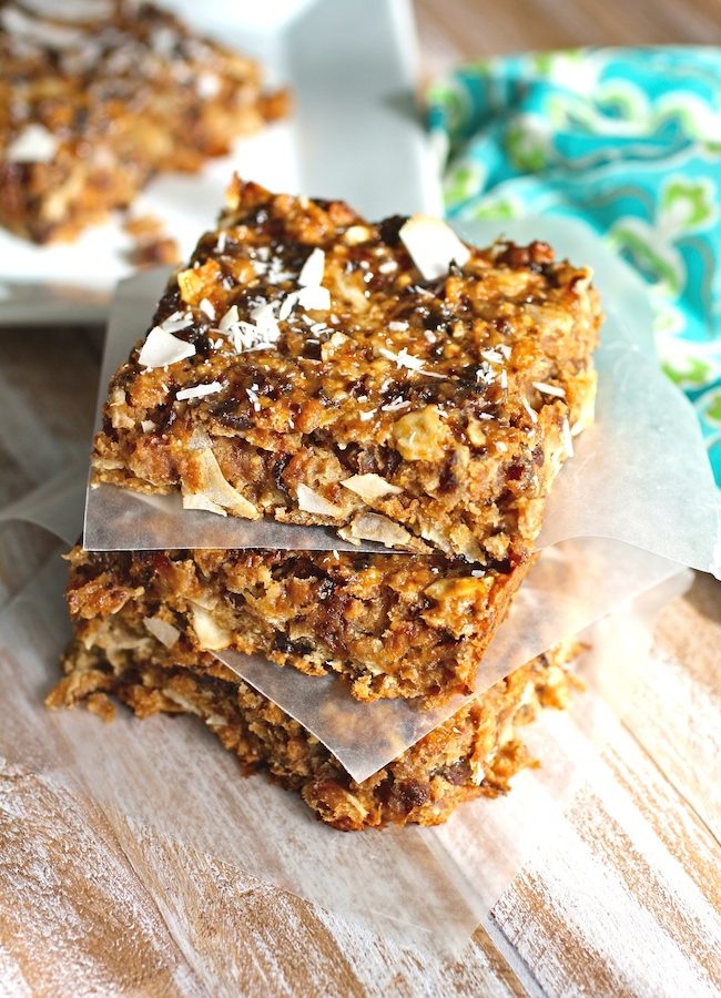 Chewy Coconut and Dried Fruit Bars are a super-tasty treat with a healthy vibe. You'll love these chewy fruit and coconut bars!