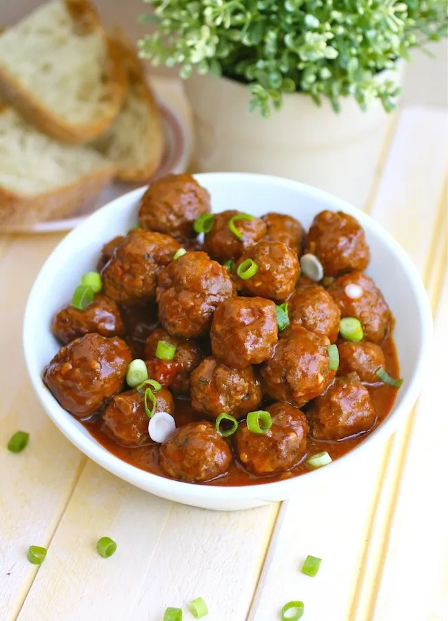 A bowl of Spanish-style Meatballs as an appetizer