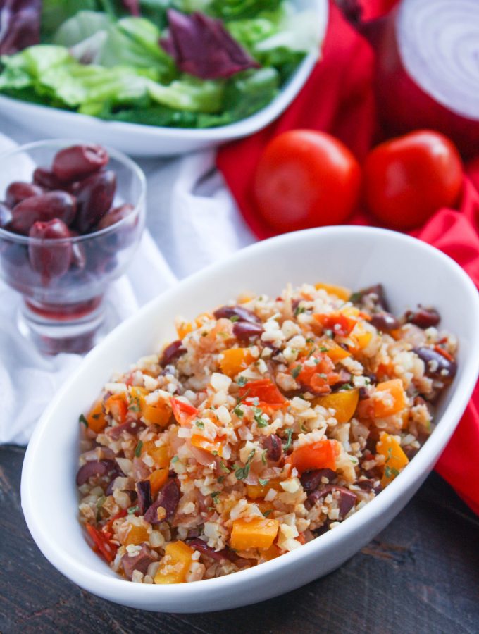 Mediterranean Cauliflower Rice is a fabulous and healthy dish from the ADA. You'll love the flavors in this cauliflower rice dish.