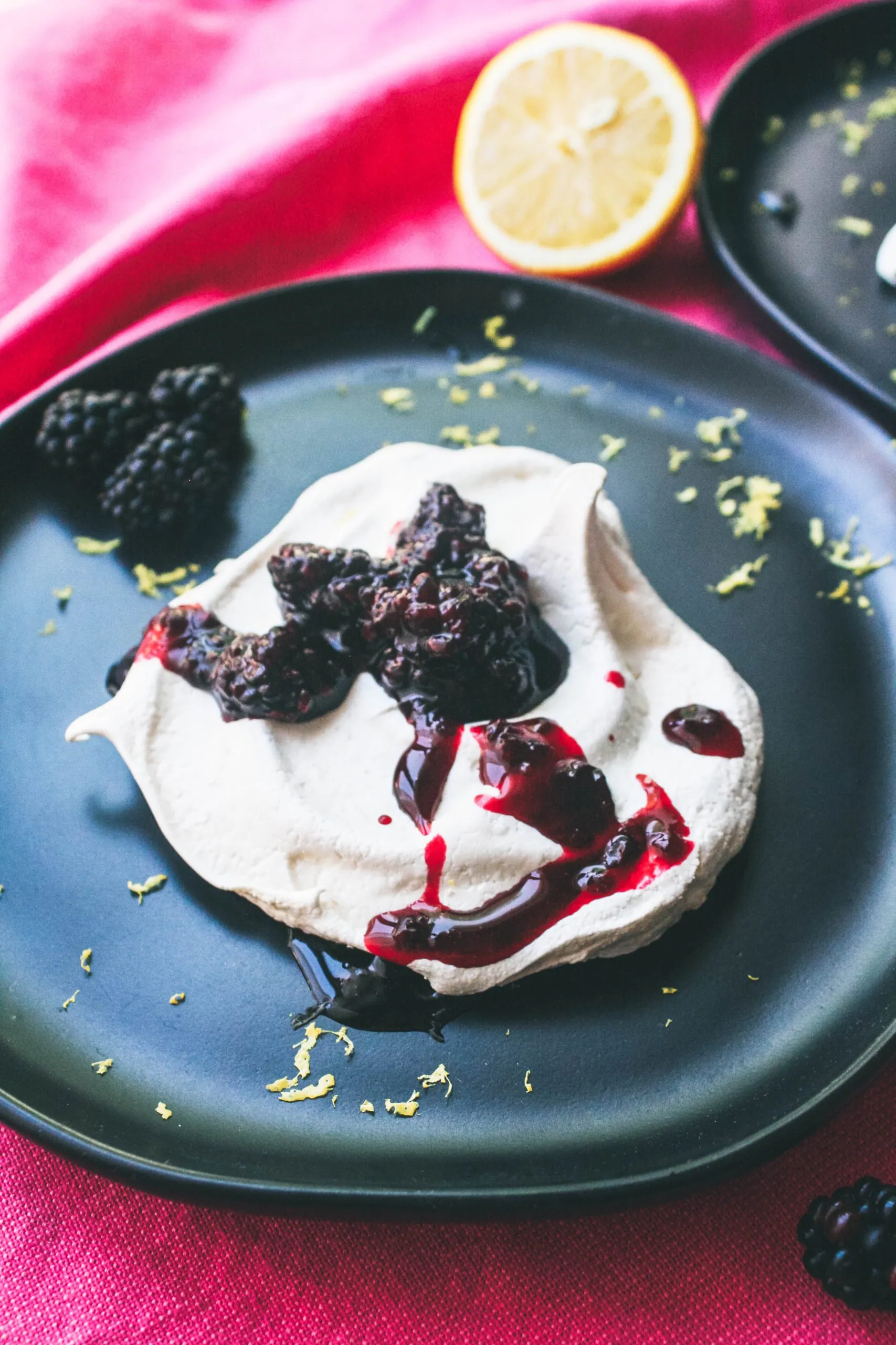 Make Meringue with Blackberry Compote for your next special dessert!