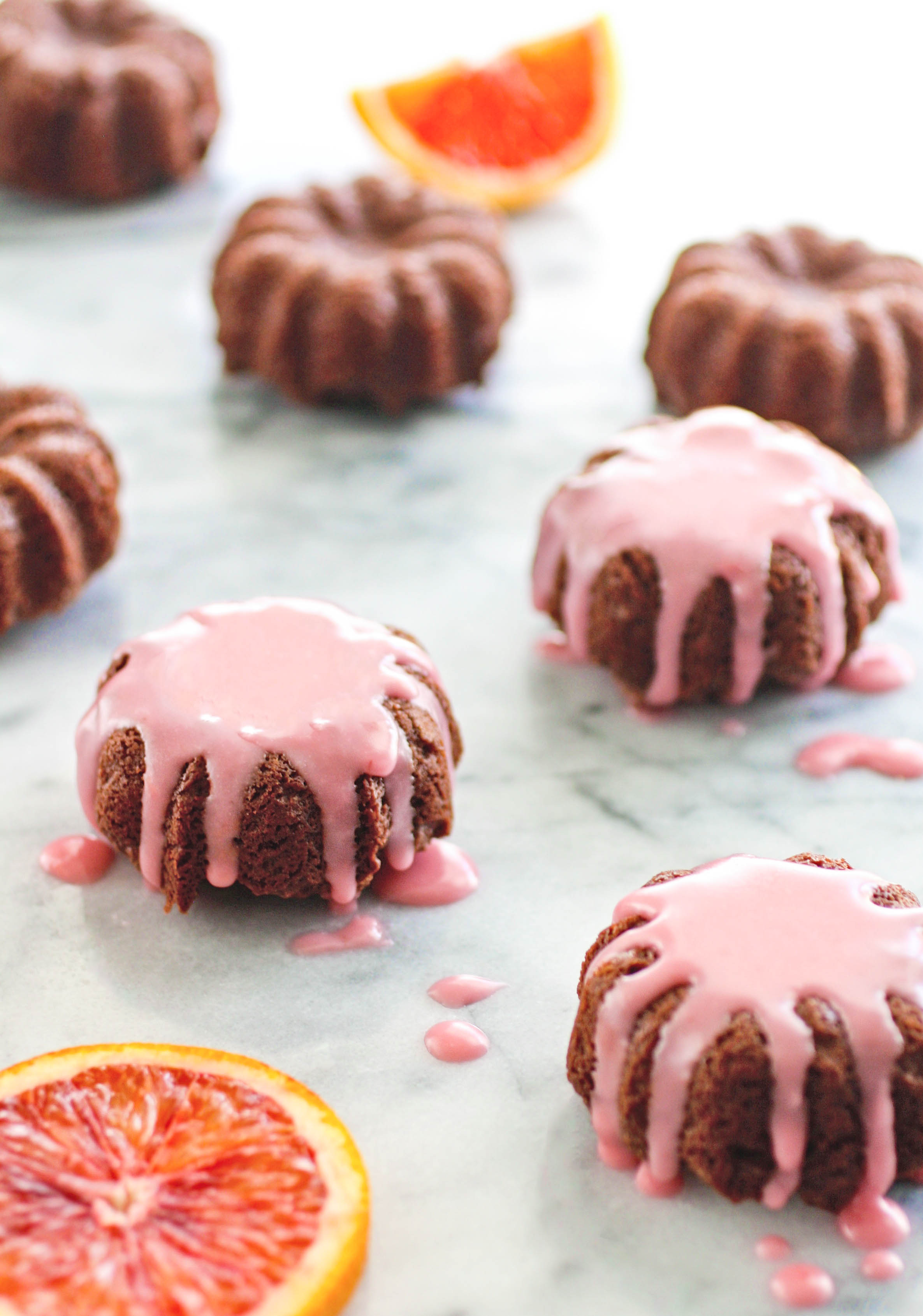 Mini Blood Orange Scented Chocolate-Ricotta Cakes are pretty little treats for a special occasion! These mini cakes make a wonderful dessert!