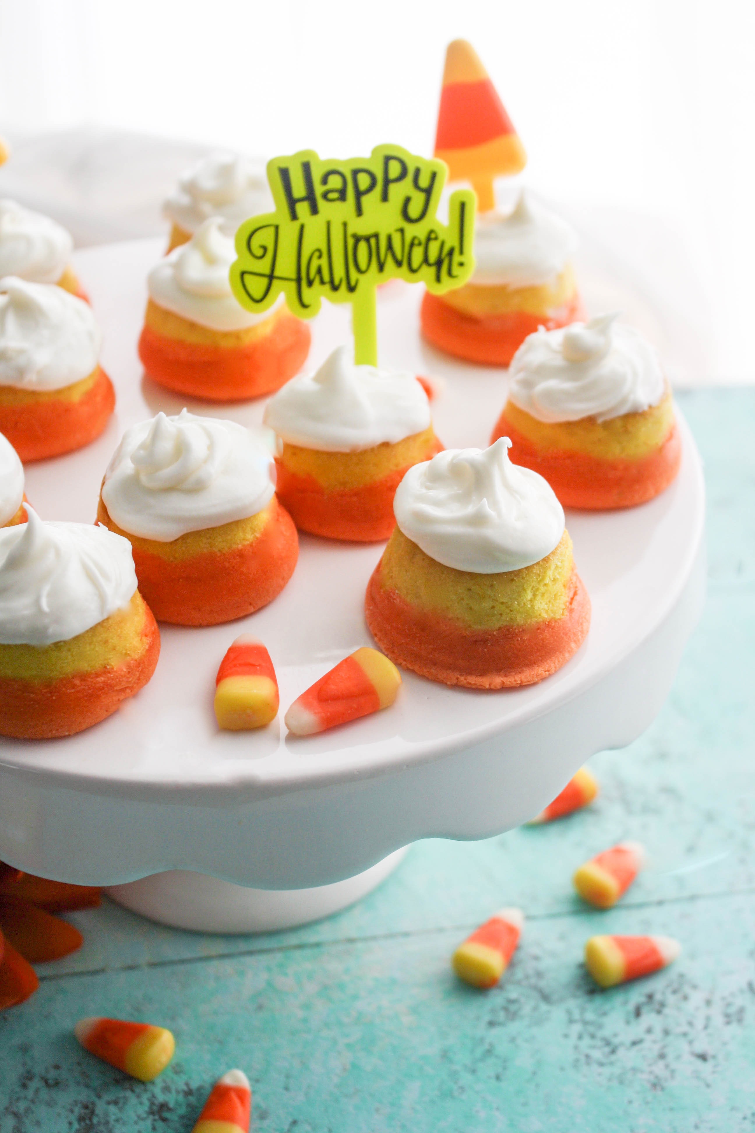 Mini “Candy Corn” Cupcakes with Buttercream Frosting make the perfect Halloween dessert! These mini cupcakes are fabulous for the Halloween festivities!