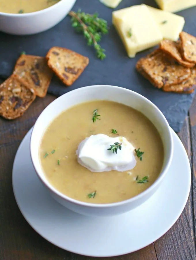 Mushroom and Chestnut Soup with Grappa Cream is a lovely soup for a special meal.