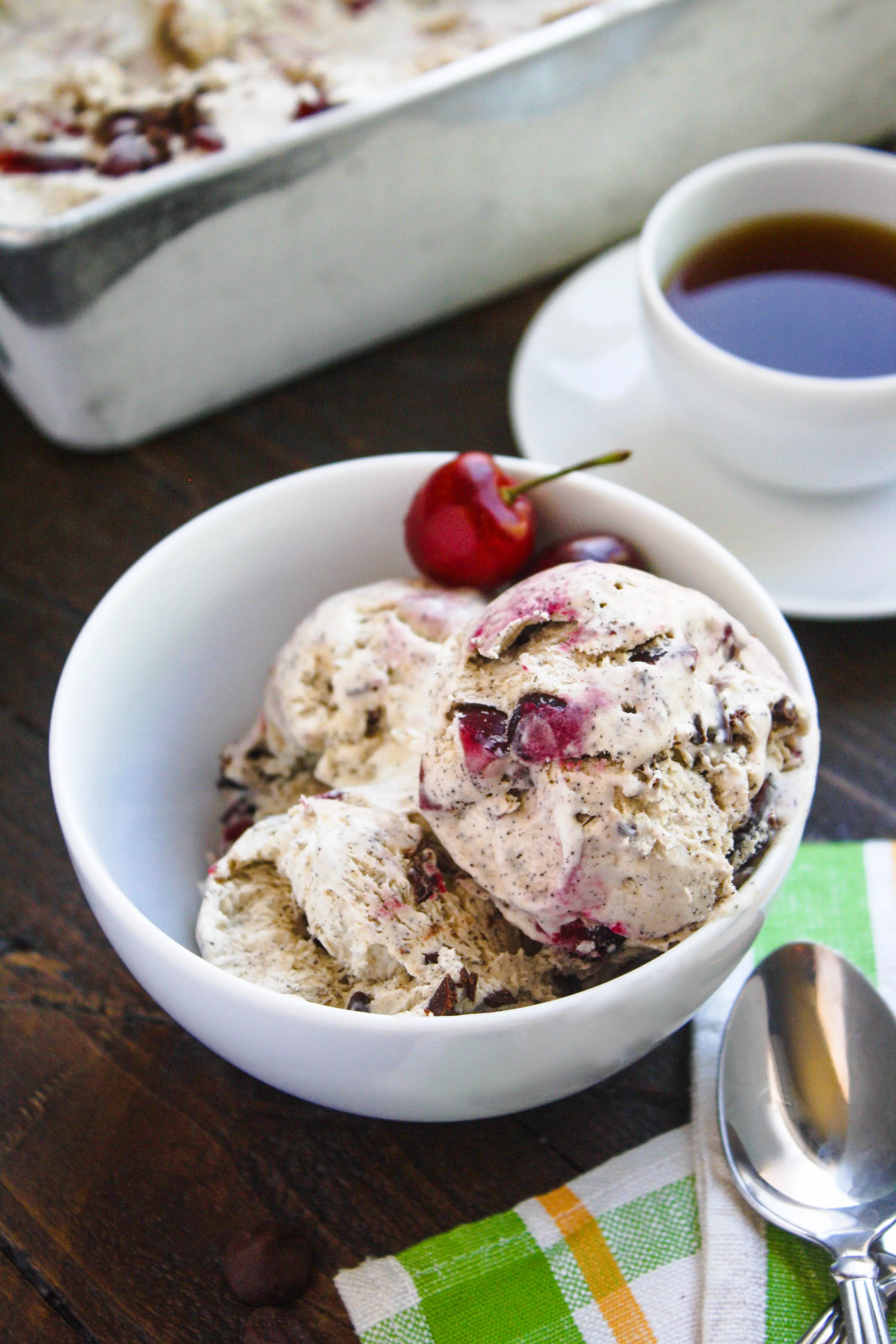 No Churn Cherry Chocolate Chip Espresso Ice Cream is an amazing dessert that you'll love to make. The ingredients take this ice cream over the top!