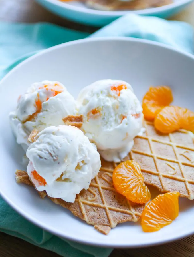 No Churn Orange-Cardamom Ice Cream is a lovely treat anytime of year! This ice cream is easy to make and so flavorful, too!