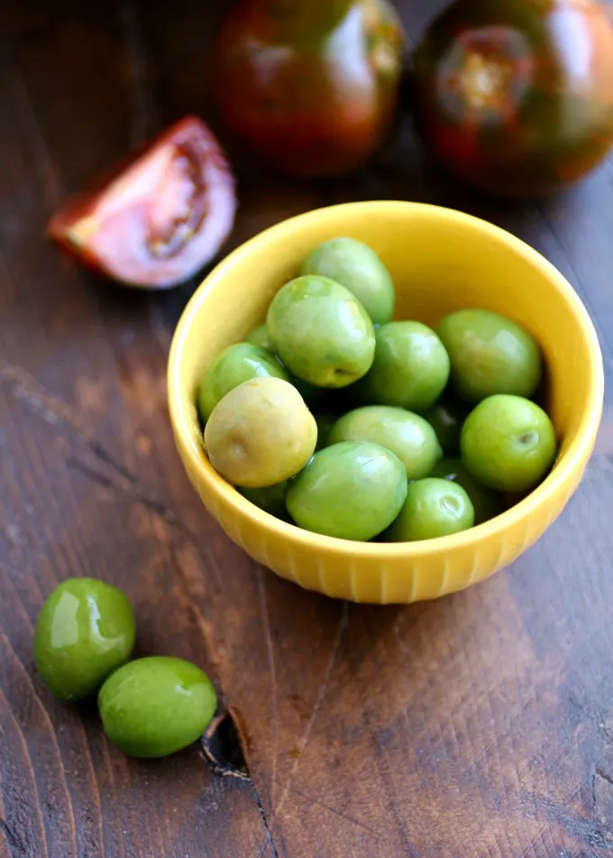 These Castelvtrano olives are a great addition to Simple Summer Escarole Salad!
