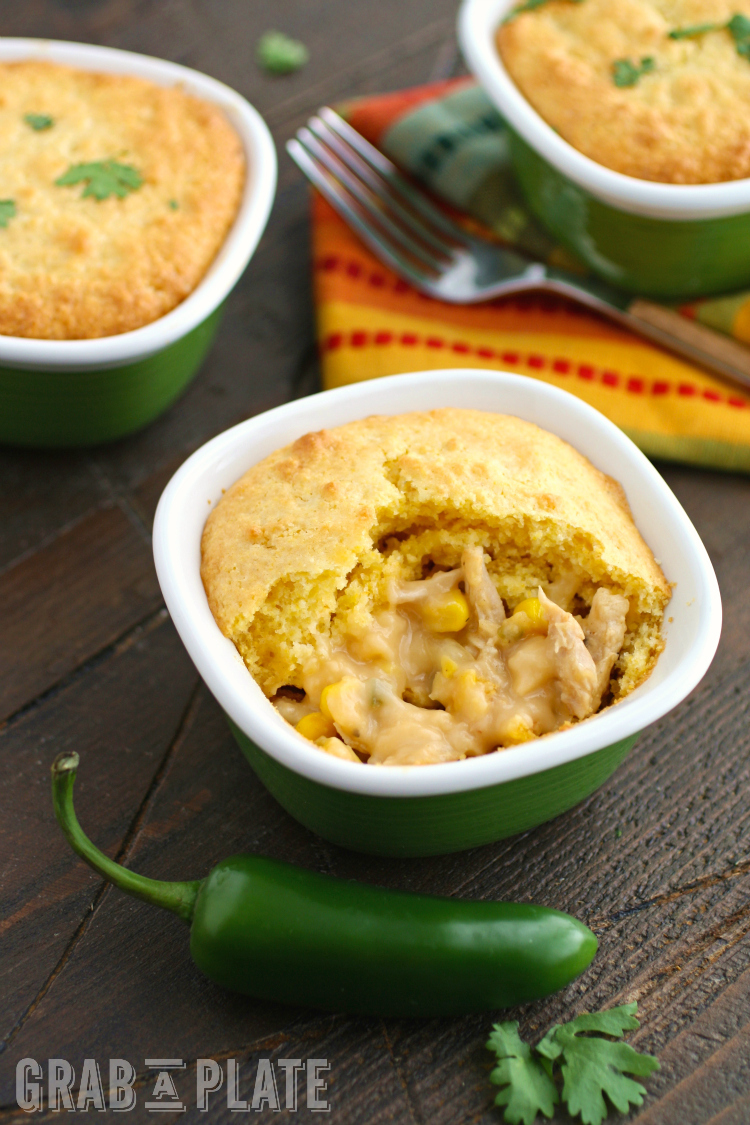 There is great flavor in these Mini Turkey Cornbread Pot Pies