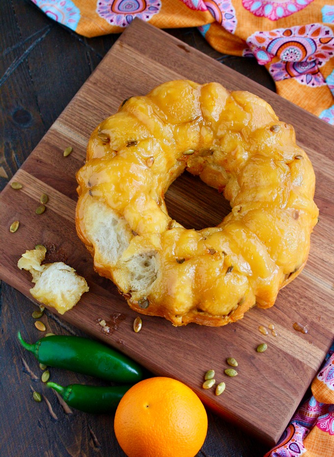 Jalapeño Monkey Bread with Pepitas is a fun and easy-to-make treat!