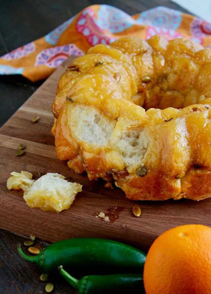 For a fun treat with unexpected flavors, try Jalapeño Monkey Bread with Pepitas!