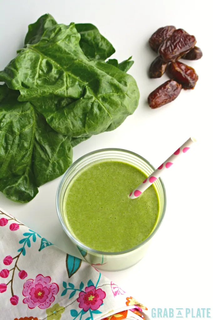 Not just pretty, but good for you and tasty, too, Green Date-Nut Smoothies are easy to make!