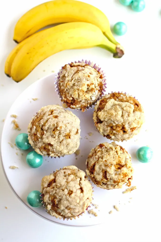 You'll enjoy a batch of Caramel Banana Muffins with Streusel Topping -- the perfect way to use up those ripening bananas!