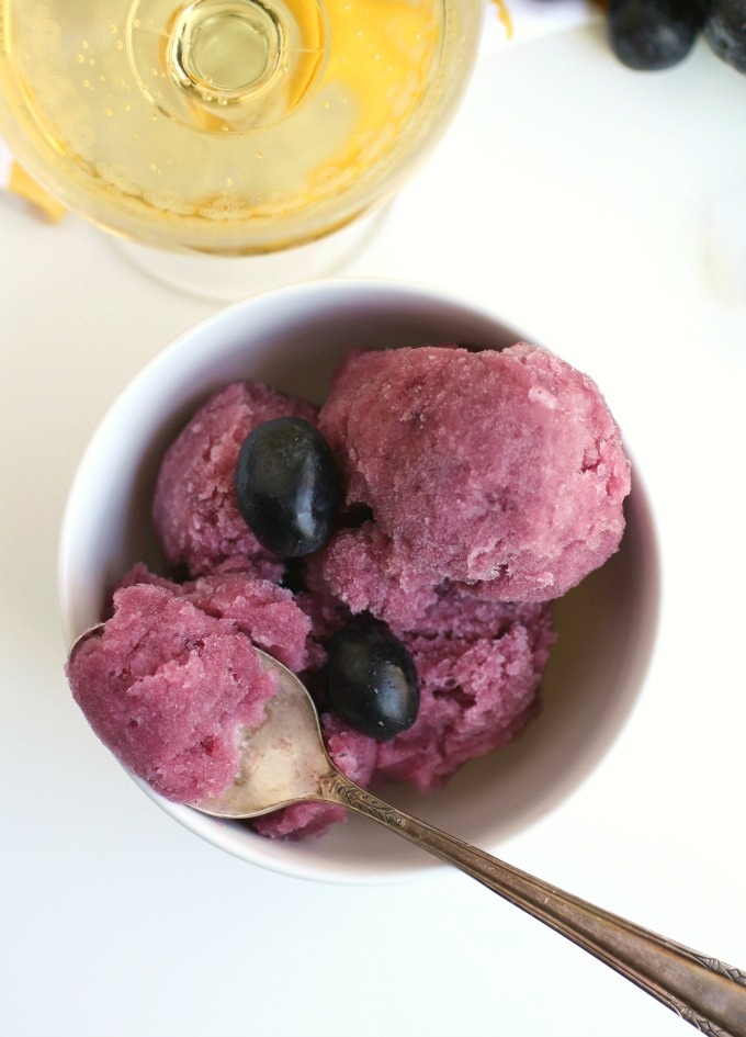 You'll love the flavor of Black Grape & Sparkling Wine Sorbet -- and that fact that it's so easy to make!