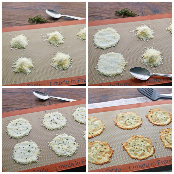 Split Pea Soup with Parmesan-Thyme Crisps are so easy to make! They are perfect as a garnish for just about any soup.