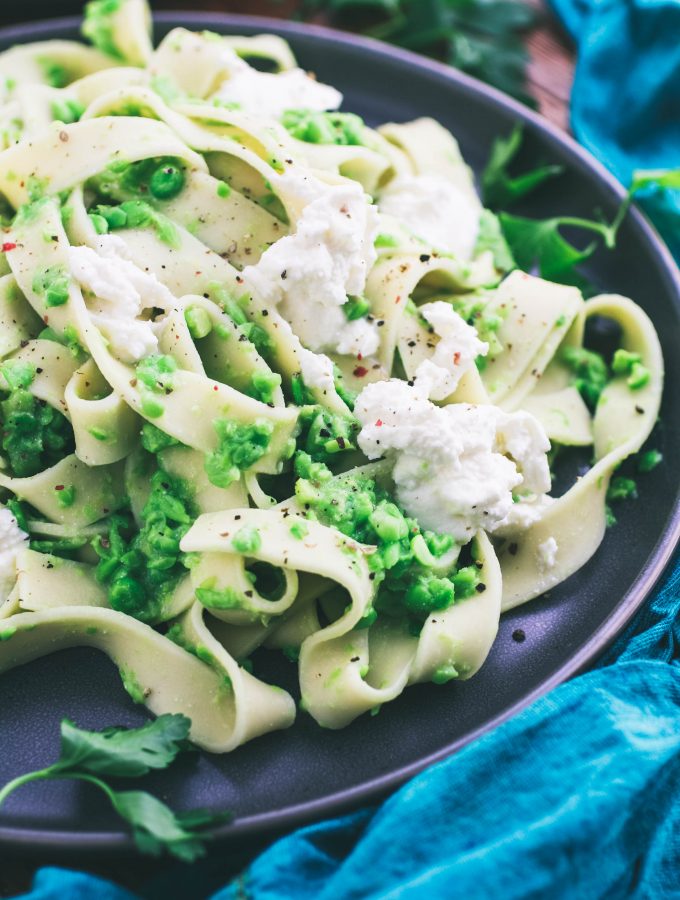 Pasta with Smashed Peas and Ricotta is an easy-to-make dish that is a delight! Pasta with Smashed Peas and Ricotta brings fresh flavor to your table.