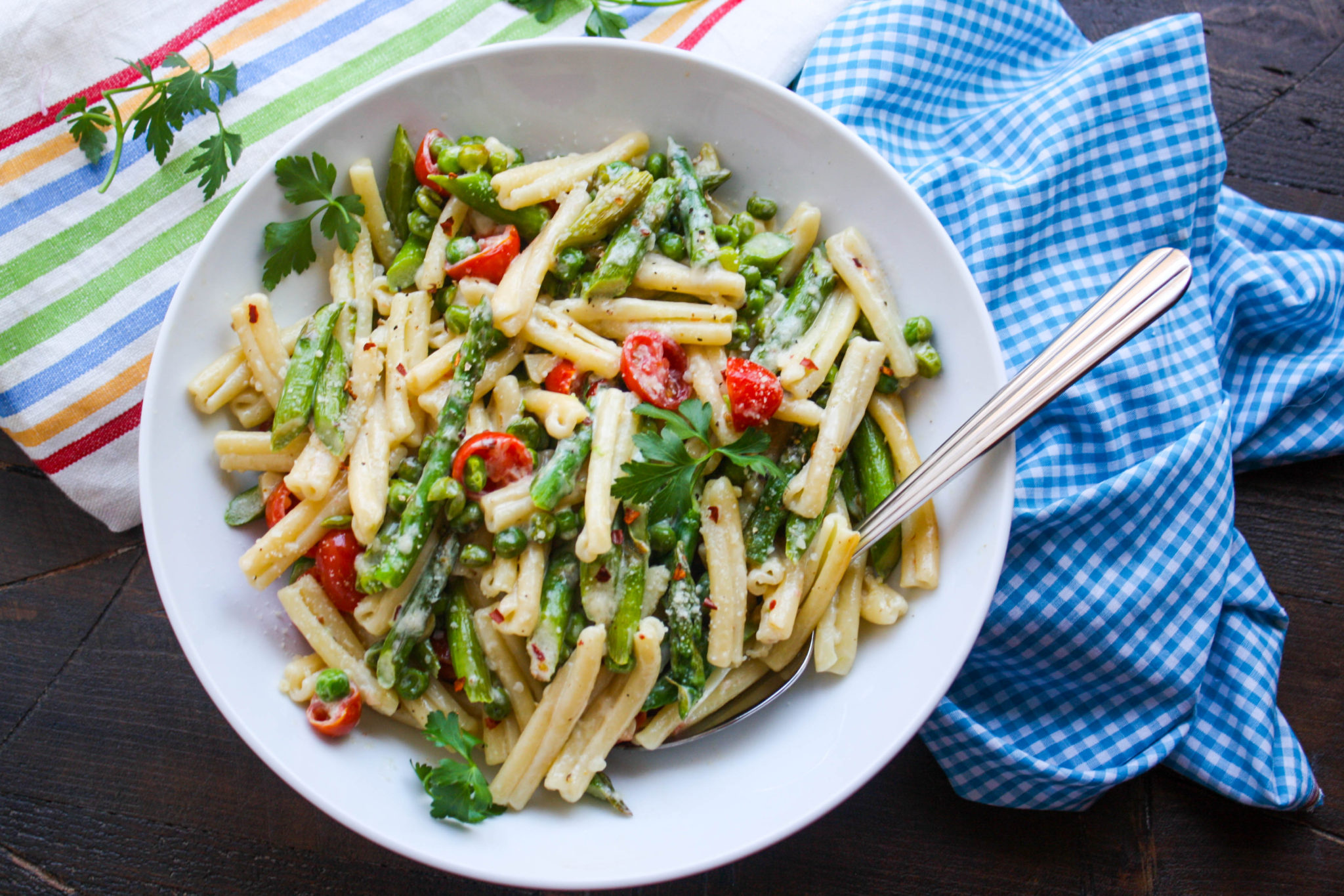 Pasta Primavera in Light Cream Sauce