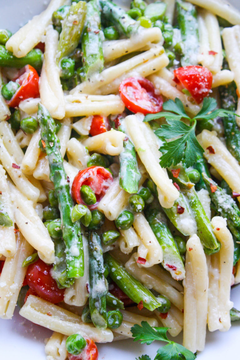 Pasta Primavera in Light Cream Sauce