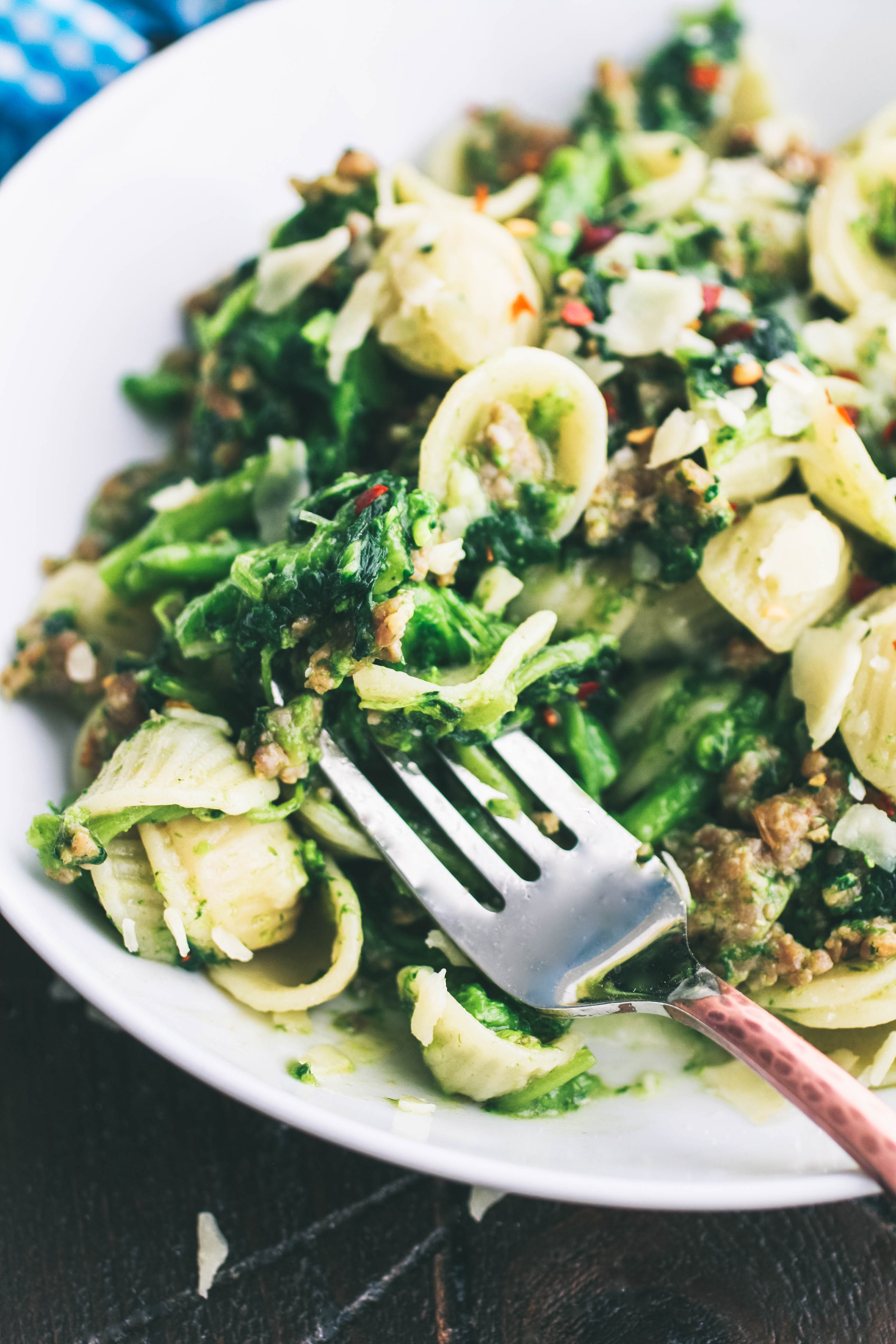 Pasta with Sausage and Rapini is a dish you'll enjoy digging into! Pasta with Sausage and Rapini is so tasty and easy to make.