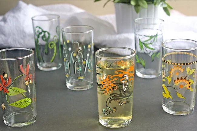 Set of six Floral Wine Glasses from UncommonGoods