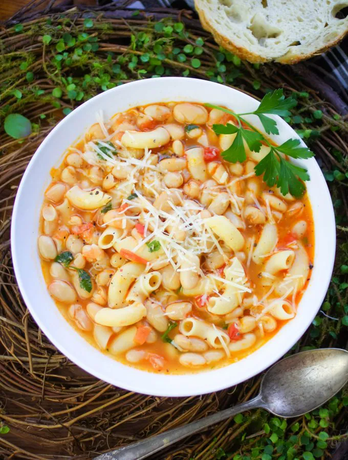 Pasta e Fagioli (Pasta and Beans) is a delicious Italian dish. You'll love how easy it is to make Pasta e Fagioli (Pasta and Beans).