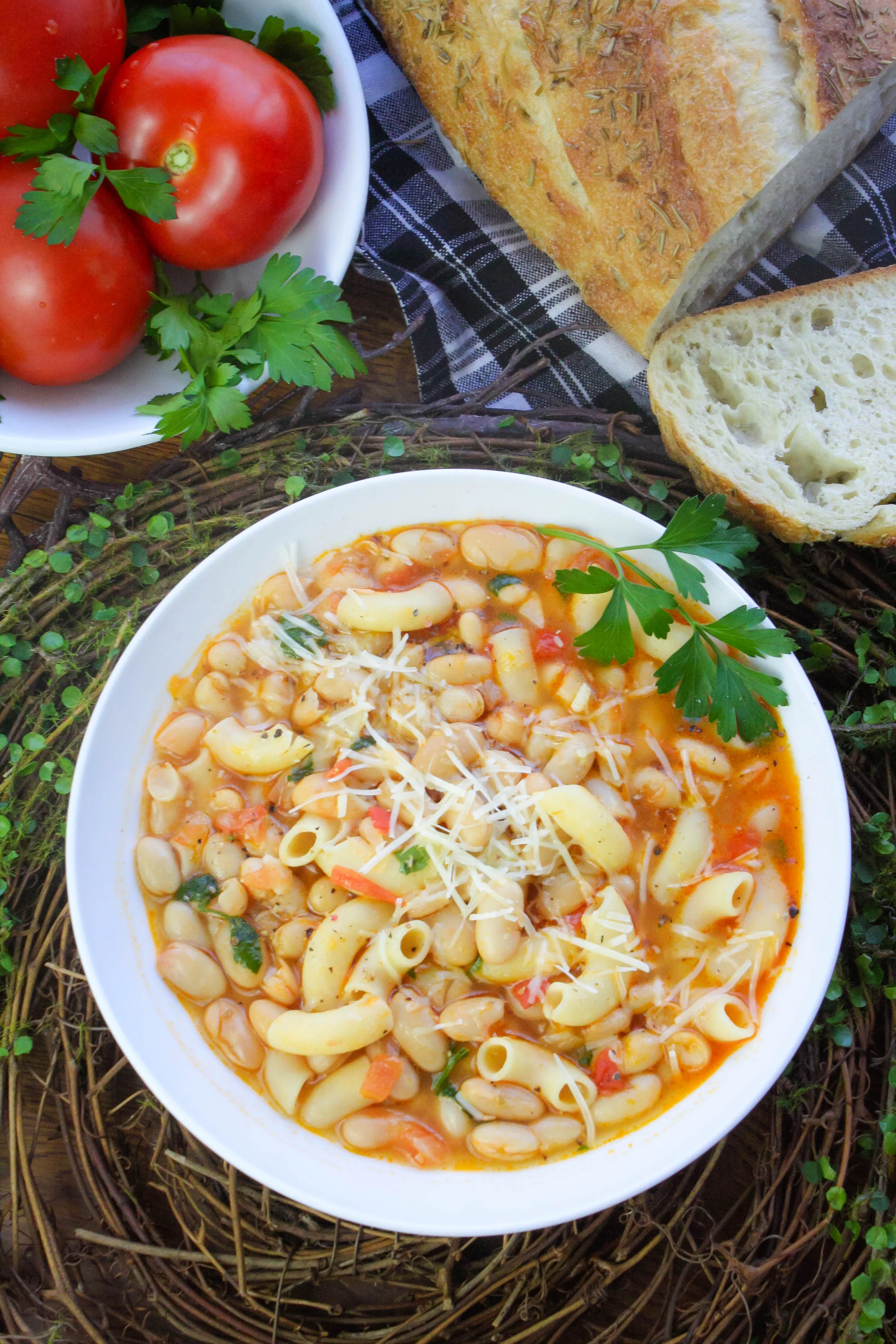 Pasta e Fagioli (Pasta and Beans) is a classic Italian dish that is so delightful! Pasta e Fagioli (Pasta and Beans) is easy to make, and delicious, too!