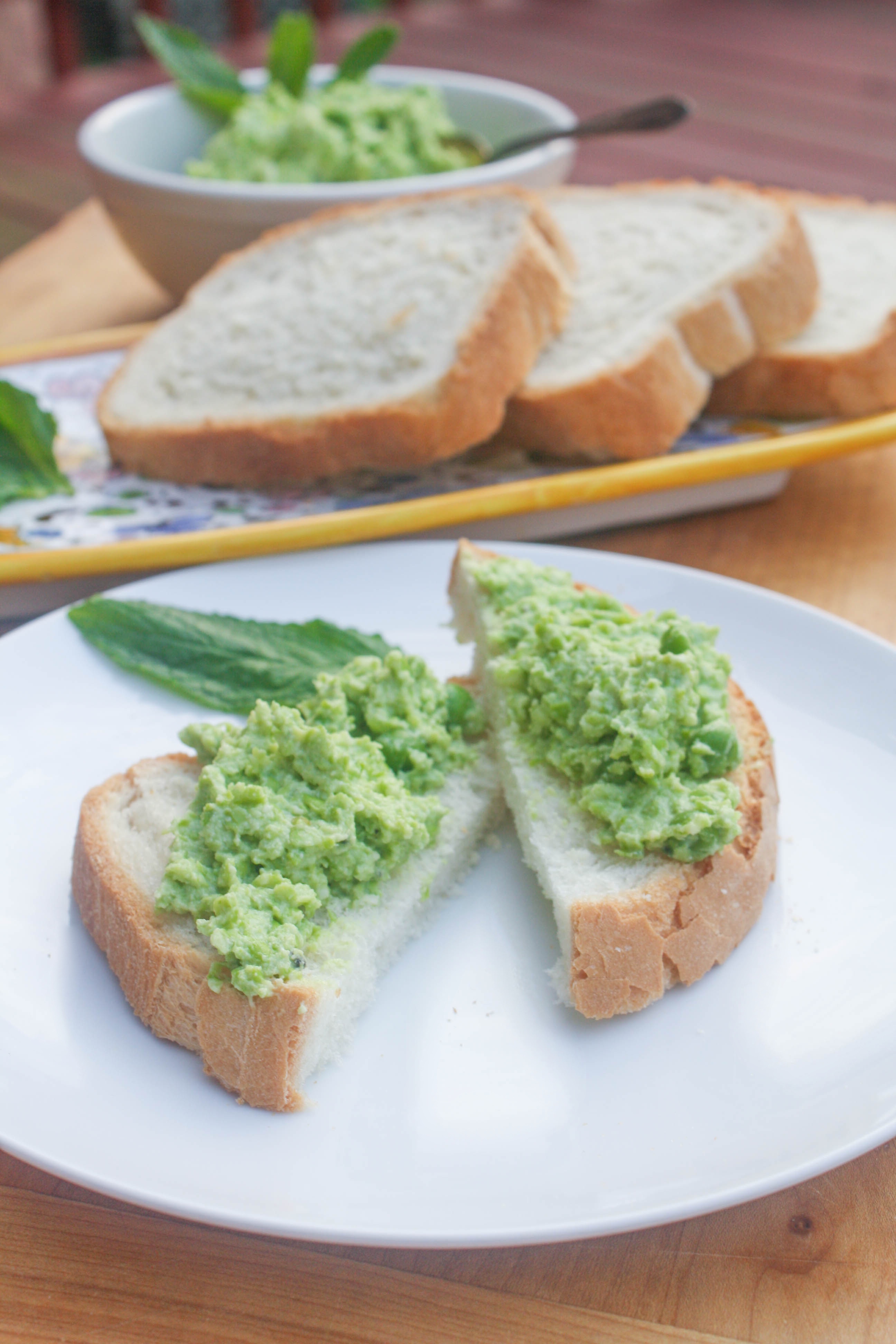 Pea and Ricotta Spread is a tasty appetizer for the season. Try a batch of Pea and Ricotta Spread this season!