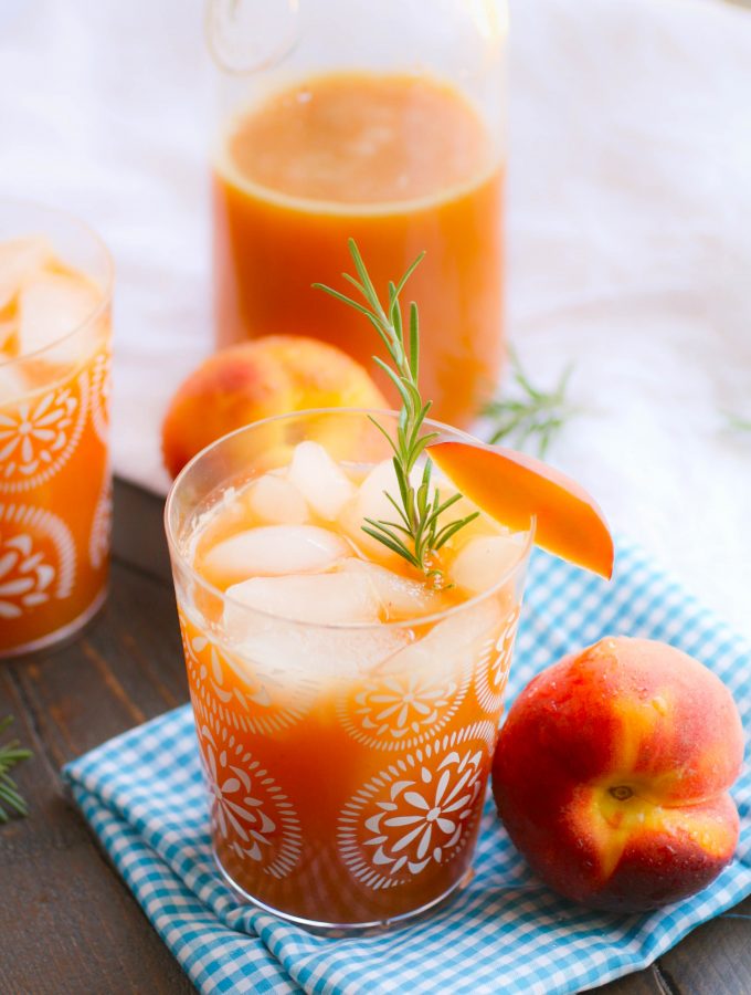Peach-Rosemary Agua Fresca is a delightful drink everyone will love! Peach-Rosemary Agua Fresca is a drink for the summer, for sure!