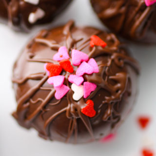 Peppermint Hot Chocolate Bombs are so fun to enjoy on a cold night.