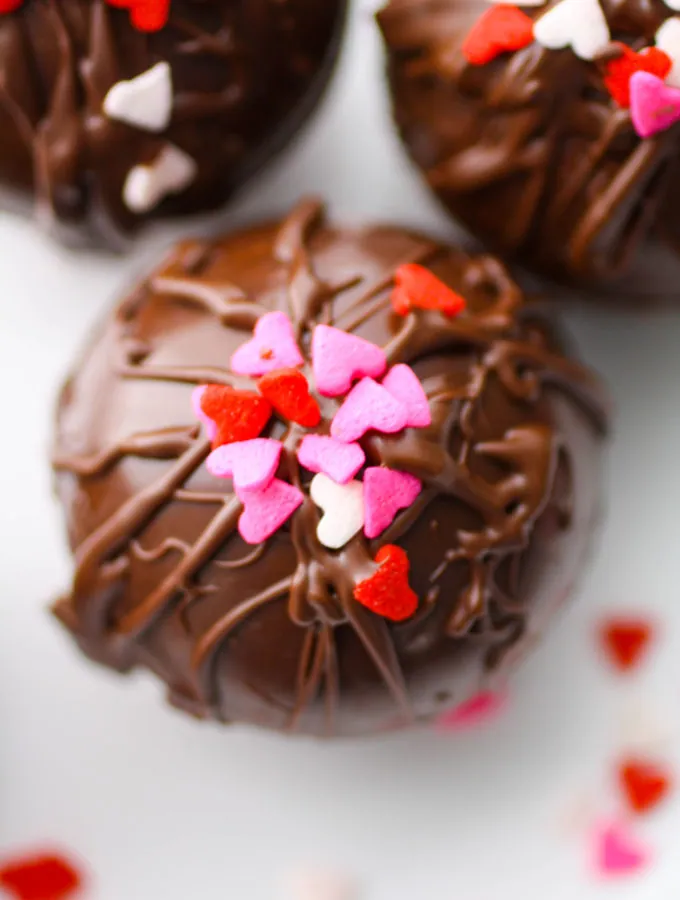 Peppermint Hot Chocolate Bombs are so fun to enjoy on a cold night.