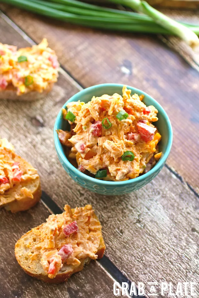 Pimento Cheese Spread is versatile. It works as a great appetizer or spread for a sandwich