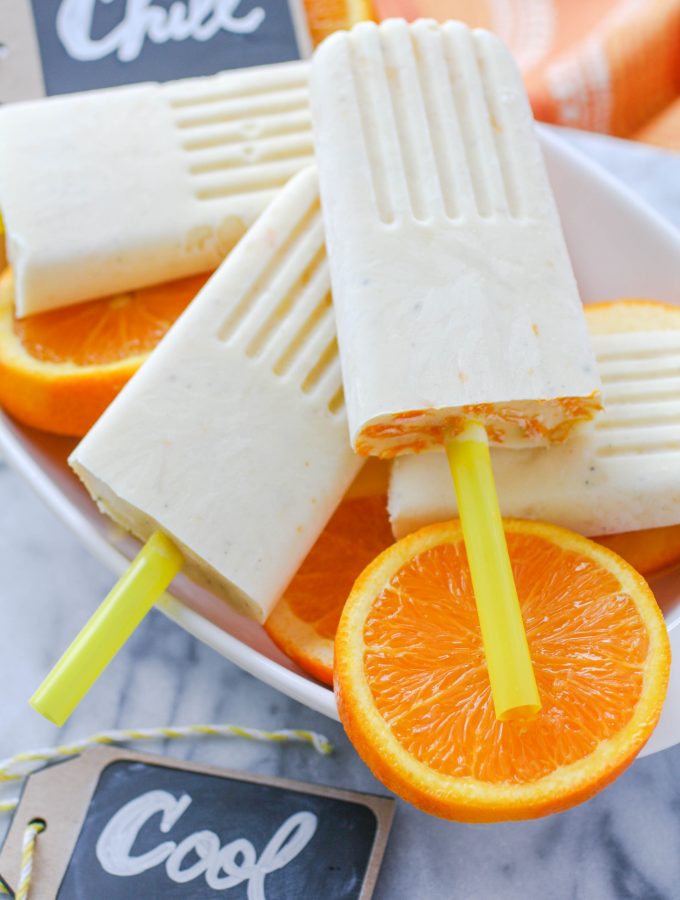 Pineapple-Orange & Cardamom Creamsicles are a fabulous frozen treat! Pineapple-Orange & Cardamom Creamsicles are frosty fun for the summer!