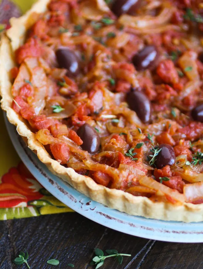 Pissaladière (French-style pizza) is a fabulous appetizer. The flavors are wonderful!