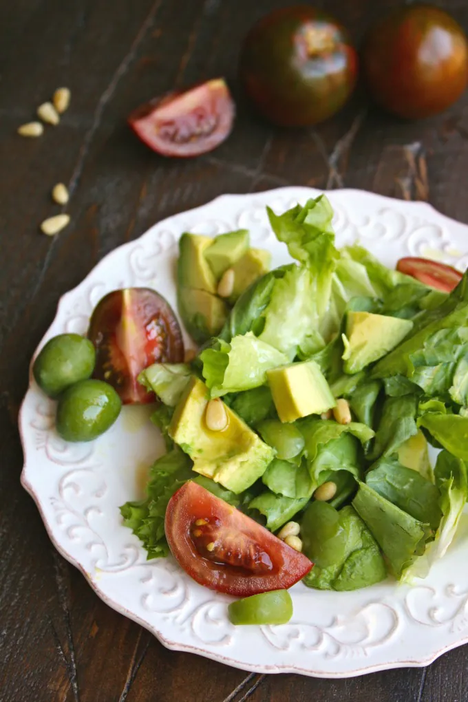 Plate up this Simple Summer Escarole Salad for a wonderful and flavorful meal!