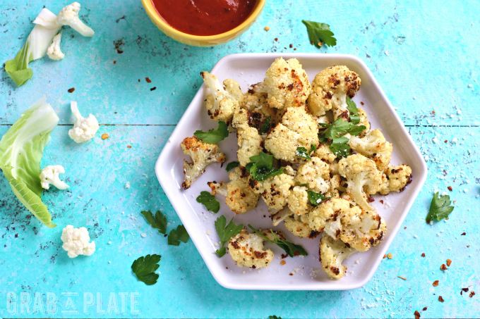 Serve Parmesan & Herb Roasted Cauliflower Bites the next time you're looking for a fabulous snack!