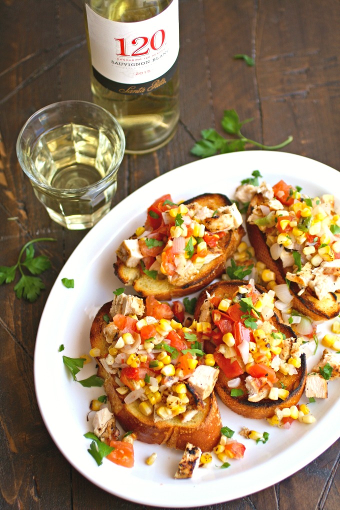 Platter-grilled-chicken-veggie-bruschetta