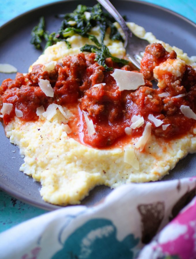 Polenta with Sausage and Red Sauce is a hearty and warming dish. Polenta with Sausage and Red Sauce makes a great main dish.
