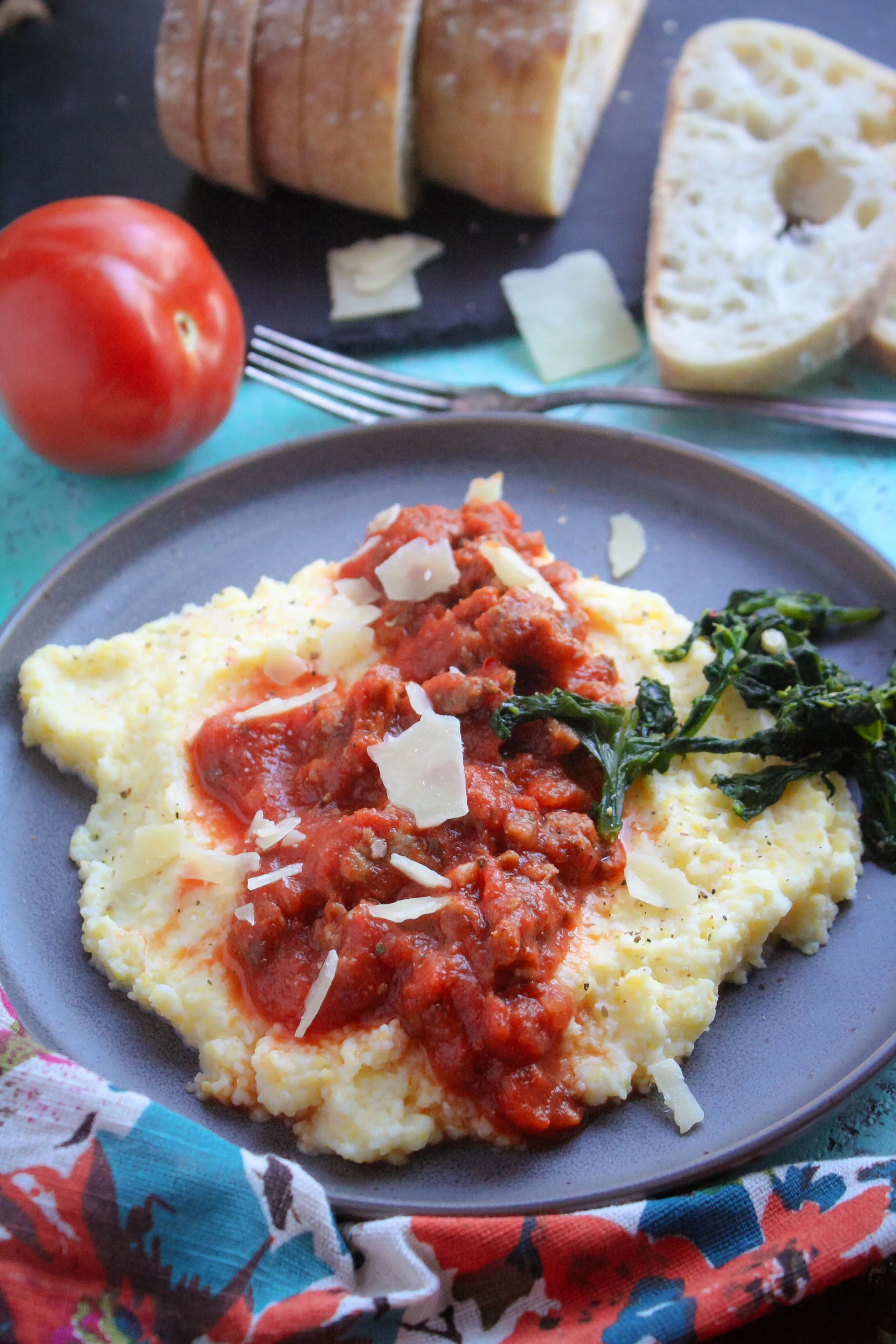 Polenta with Sausage and Red Sauce is a warming dish for any winter meal. You'll love Polenta with Sausage and Red Sauce on a cold night.