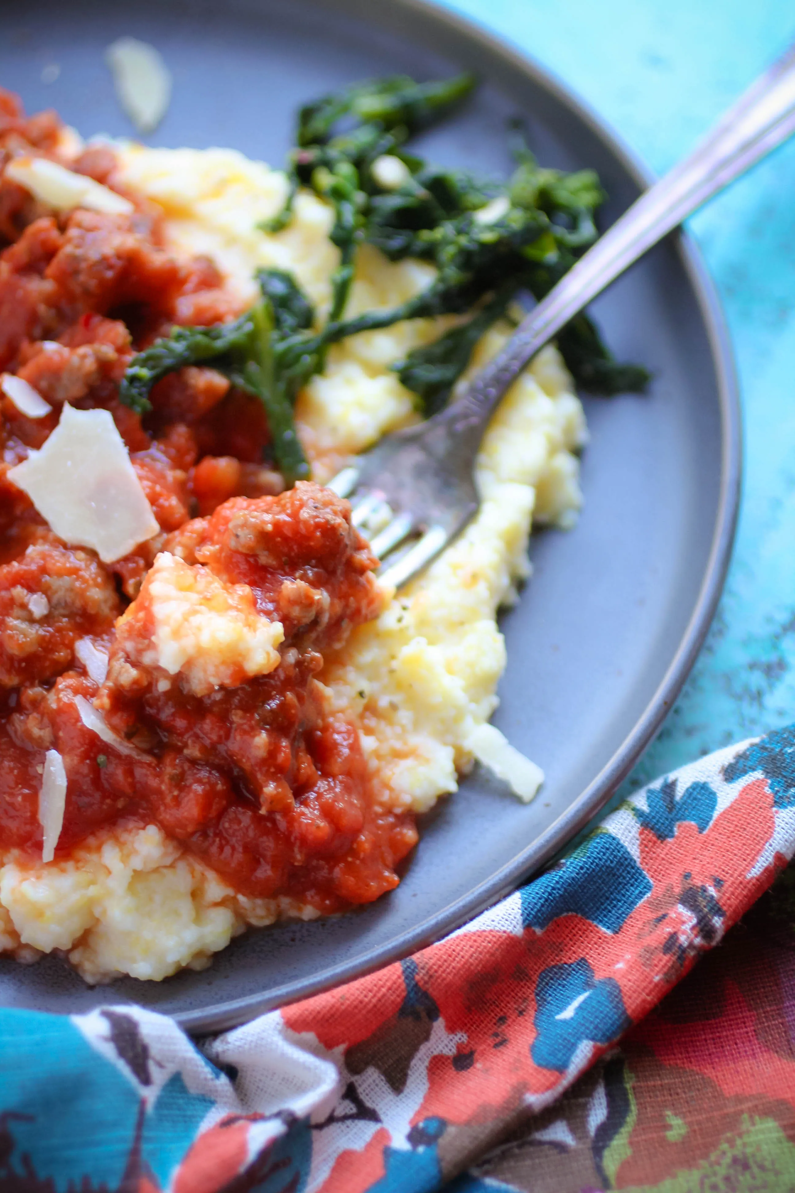 Polenta with Sausage and Red Sauce is a great dish to dig into. Polenta with Sausage and Red Sauce is a tasty dish for the winter.