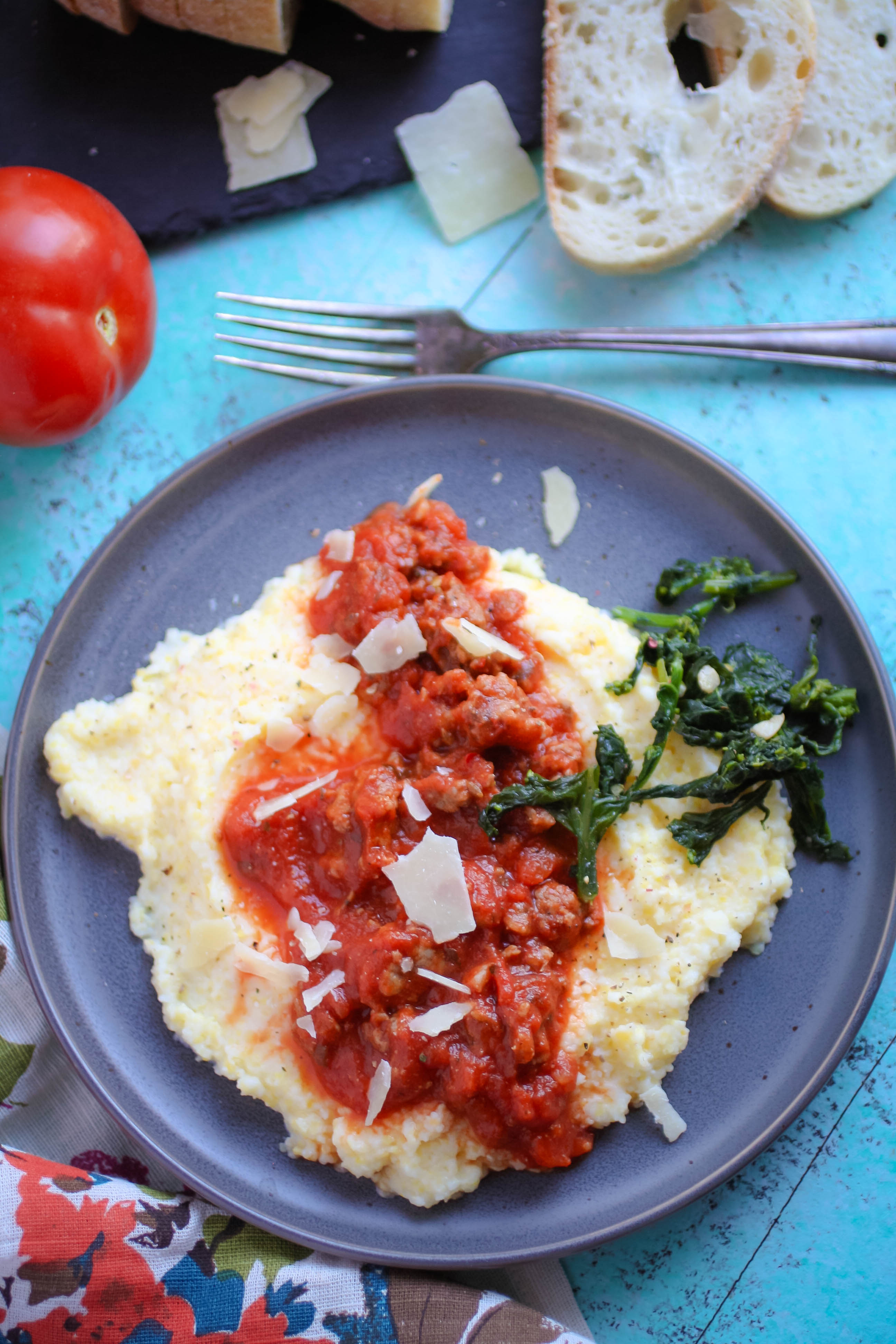Polenta with Sausage and Red Sauce is an easy-to-make winter favorite! Make Polenta with Sausage and Red Sauce this winter!