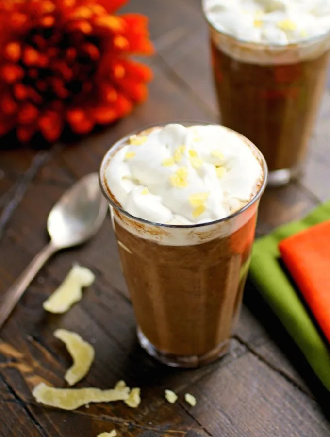 Enjoy a delightful, seasonal hot drink with Pumpkin Mochas with Ginger Whipped Topping. Real pumpkin, chocolate, and ginger bring all the goodness together!