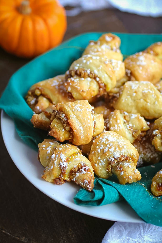 Pumpkin and Walnut Rugelach Cookies are a fab cookie for any celebration! You'll love Pumpkin and Walnut Rugelach Cookies.